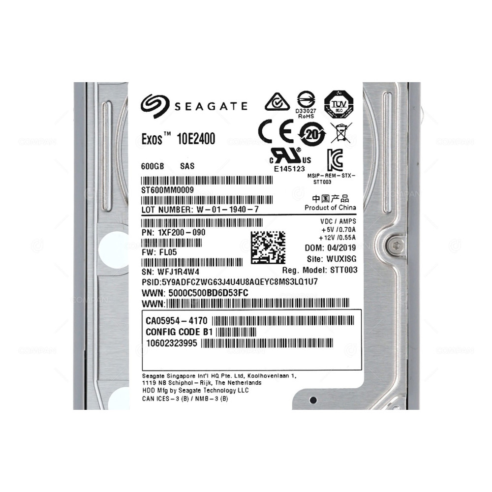 CA08226-E975 FUJITSU HDD 600GB  10K  SAS 12G  2.5" SFF FOR FUJITSU ETERNUS